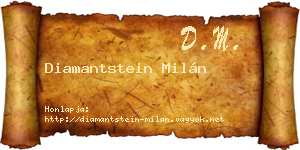 Diamantstein Milán névjegykártya