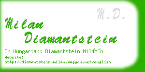 milan diamantstein business card